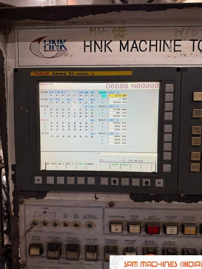 Used HNK VTC 16/20, Chuck : 1600mm Swing : 2000mm, Height: 1660mm, Fanuc 31iA Control With C Axis, Year: 2009