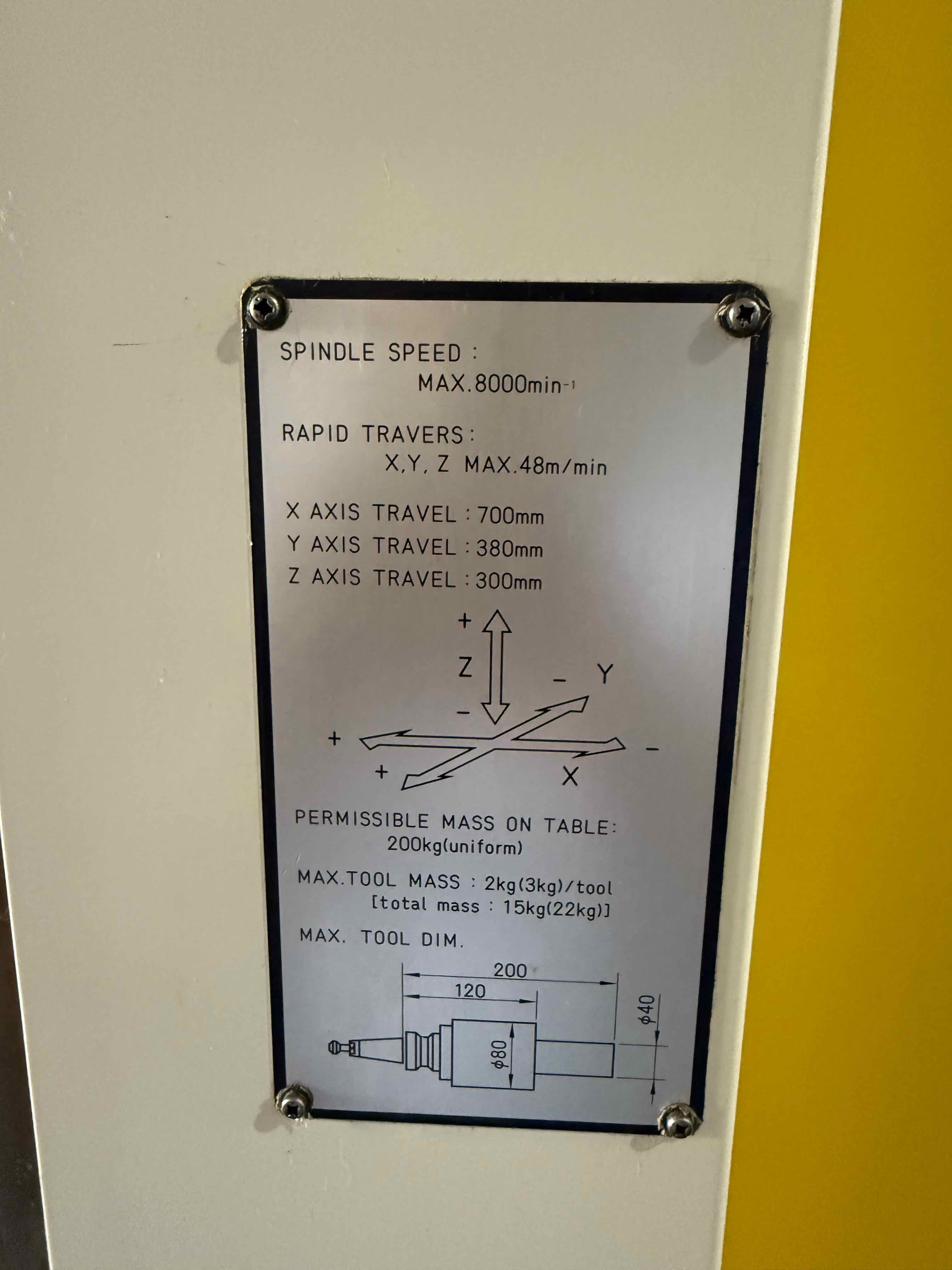 Used FANUC α-T14iAL Drill Tap Center Table : 850 x 390mm, Fanuc 16iM Controller