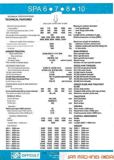 Used Saro Lathe Diameter : 1000mm x 5000mm Between Center