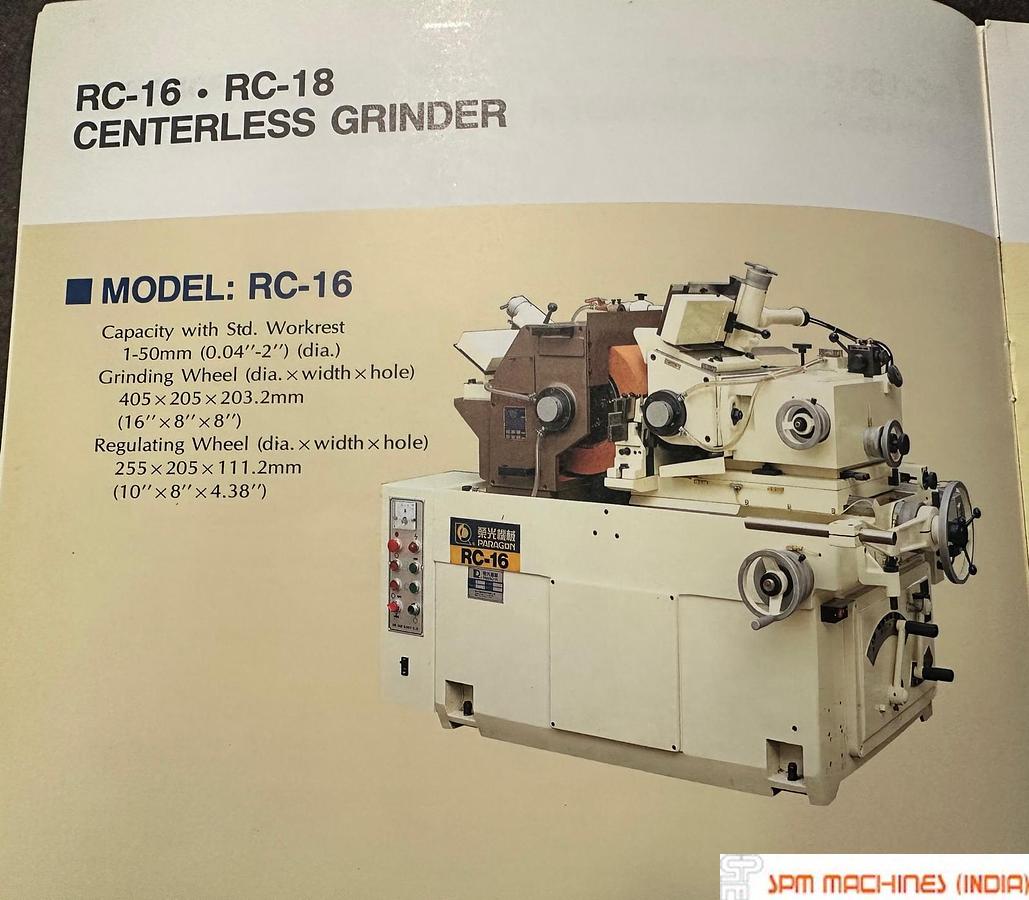 Used Paragon RC-1610 Centerless Grinder