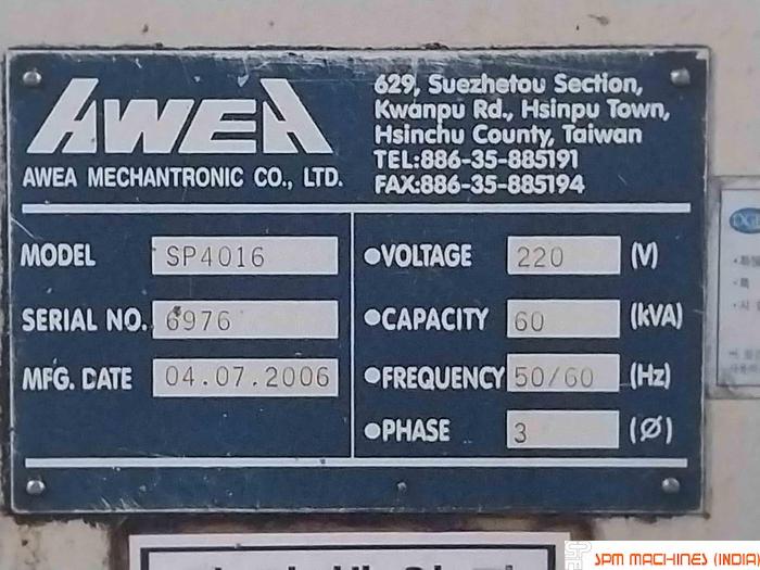 Used Awea SP4016 Double Column VMC - Table : 4000 x 1600mm - Fanuc 18iMB - Year : 2006