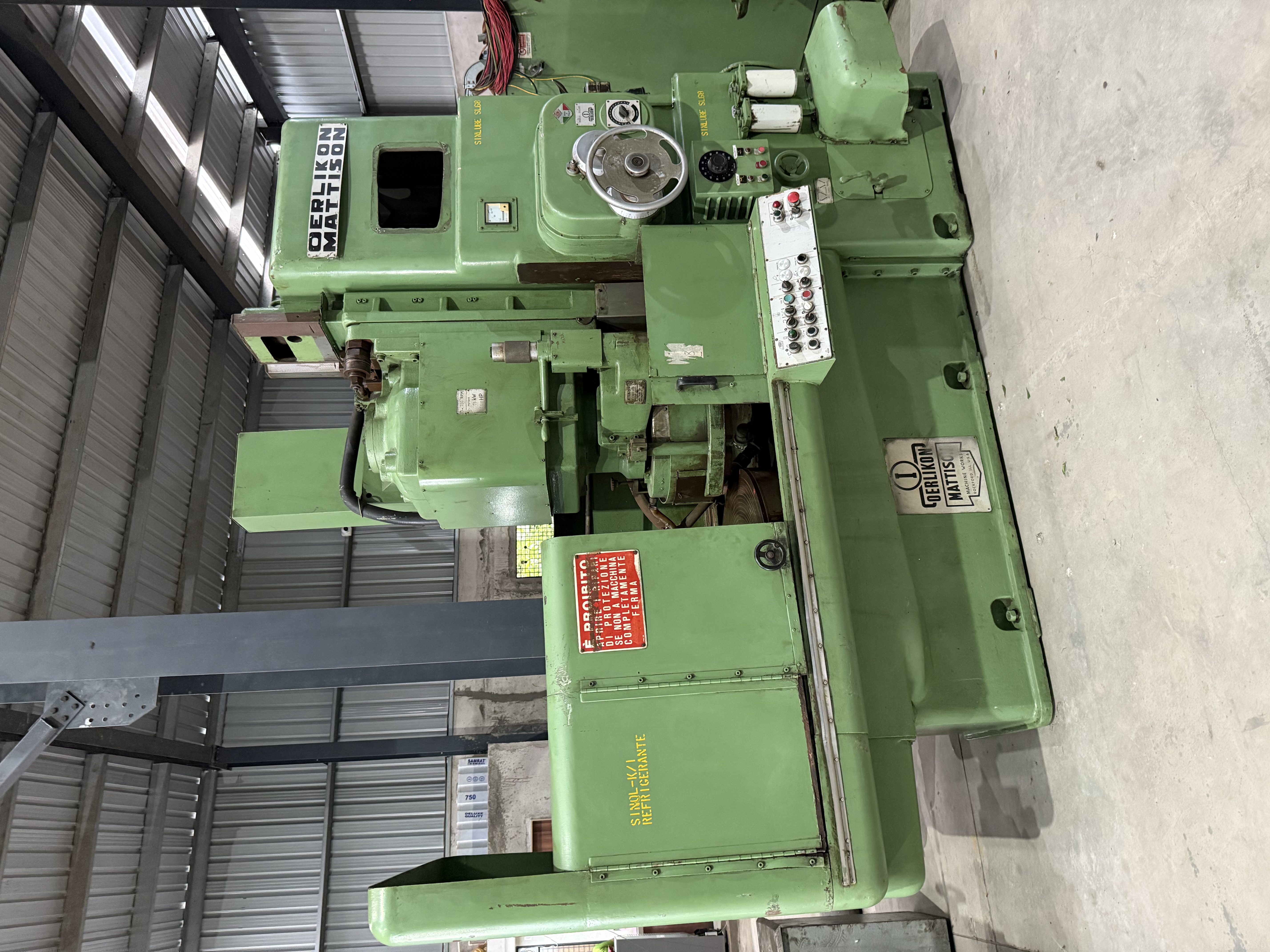 Used OERLIKON MATTISON Model 24 Rotary Grinder : Table : 1100mm
