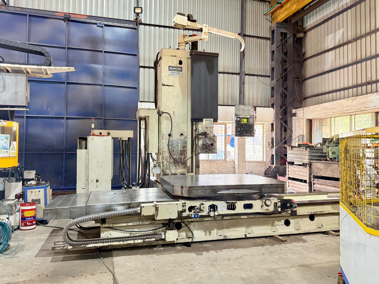 Used TOSHIBA BP 130 Original 5 Axis CNC Boring Spindle : 130mm, Cross : 3000mm,Height : 2000mm, Table : 2200 x 1800mm, Fanuc OM Controller