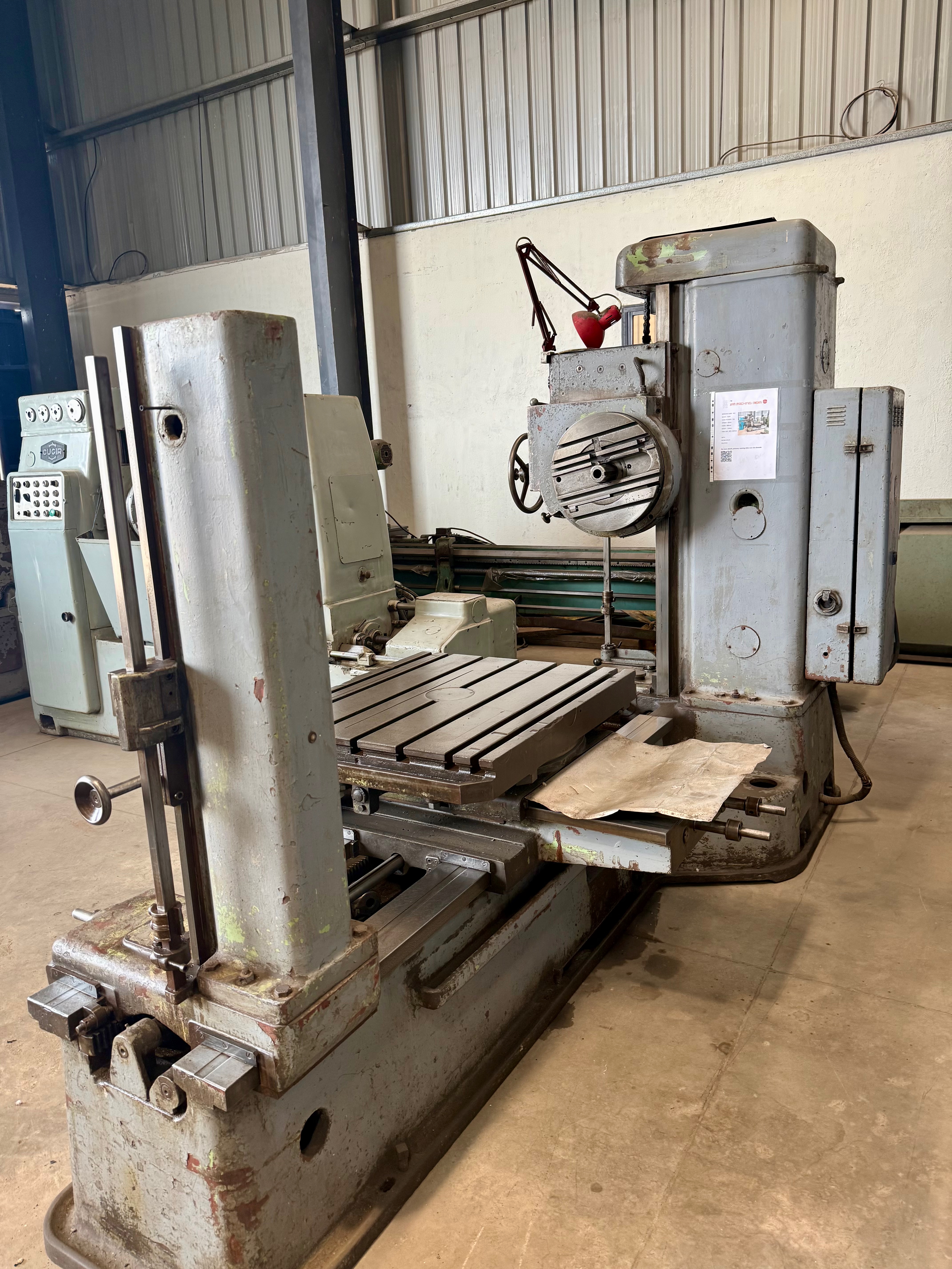 Used TOS H63A H Boring Machine Spindle : 63mm With Facing Chuck, tailstock