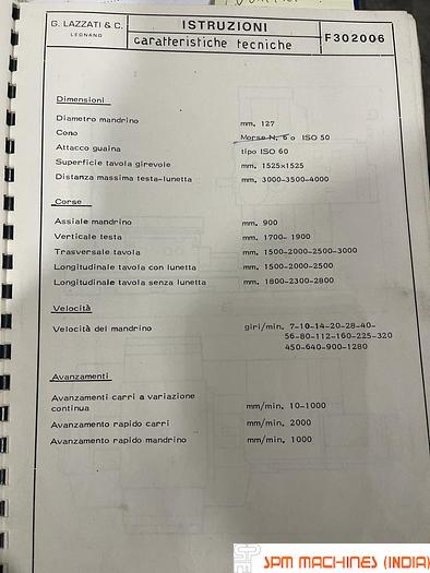 Used Lazzati HB 127 CNC H Boring 5 Axis Original