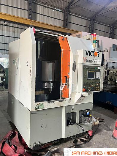 Used Victor V300 CNC VTL Chuck : 300mm Fanuc Oit Control