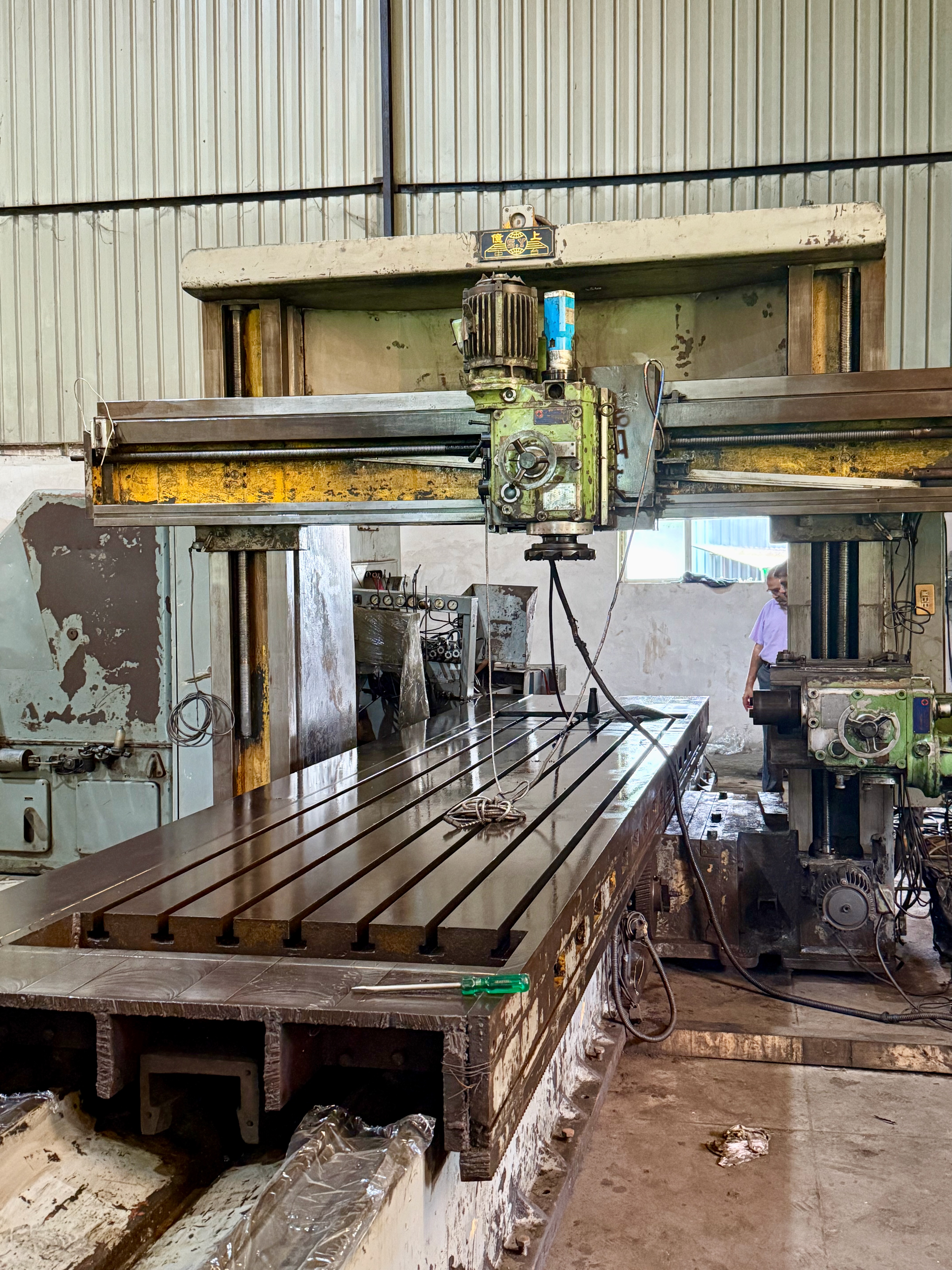 Used Taiwan Plano Miller 6m x 1.35m Table, 2m  Between Column