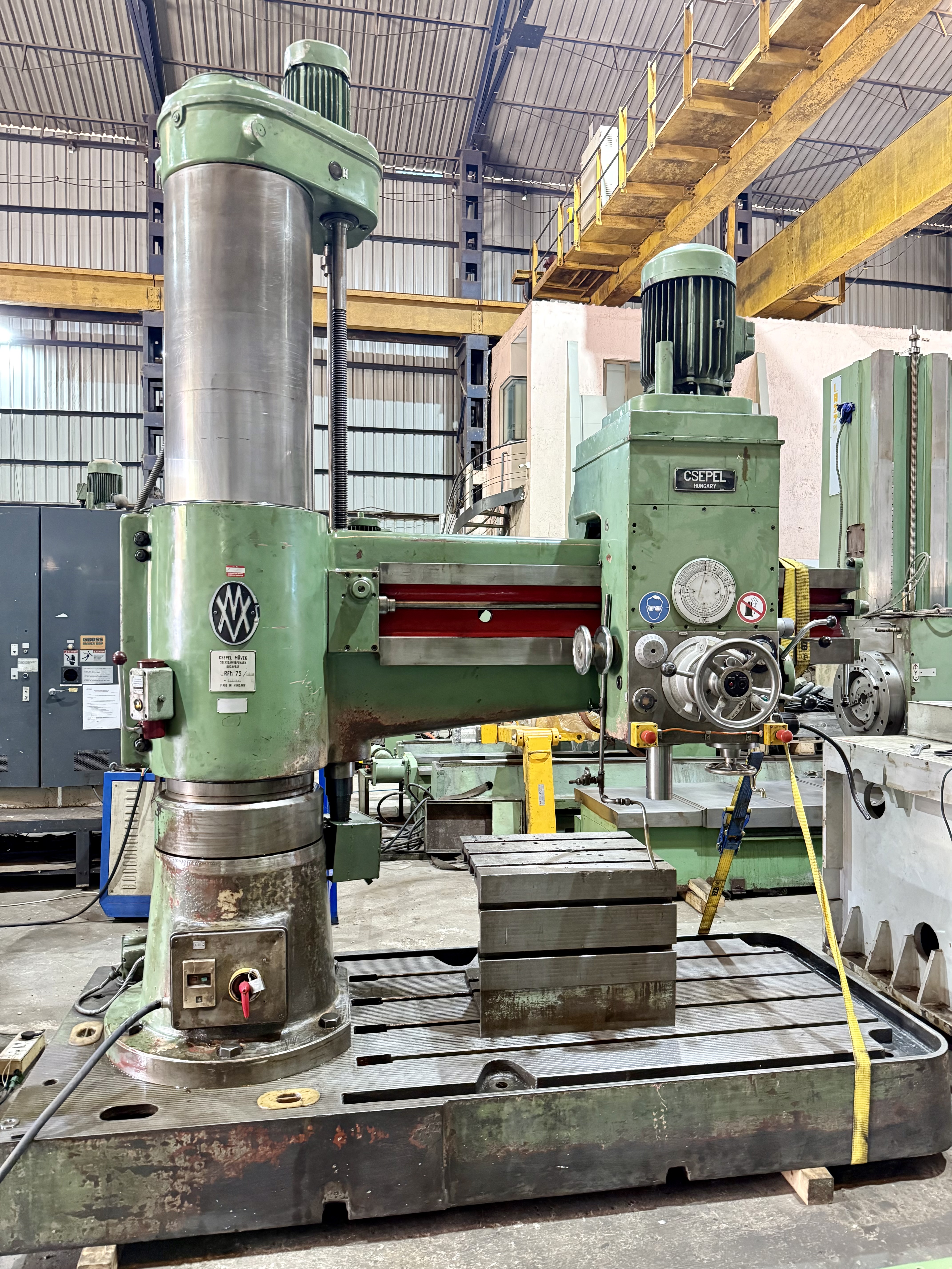 Used Csepel RFH 75 x 1500mm Radial Drill Machine (Diameter : 75mm x 1500mm Arm Length)