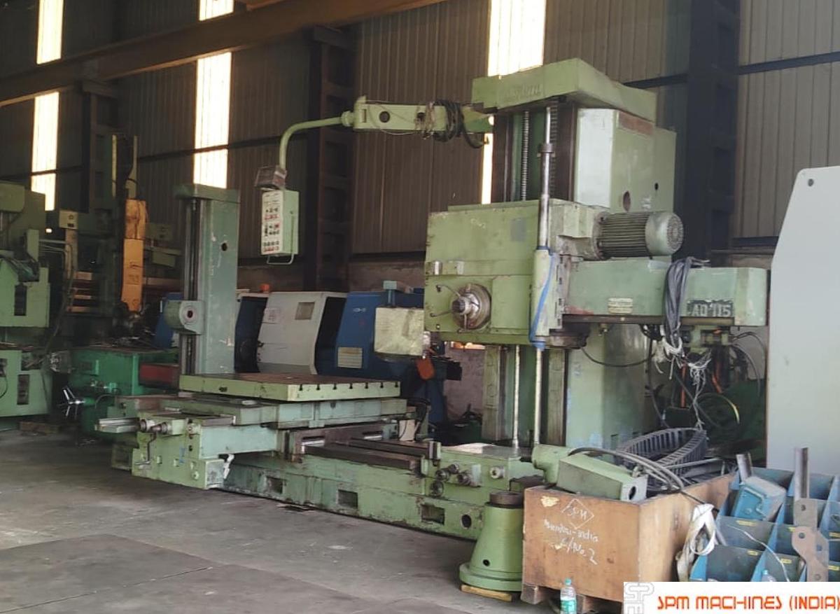 Used Defum AD115 H Boring Machine Spindle : 115mm Cross : 1800mm Height : 1500mm With Tailstock
