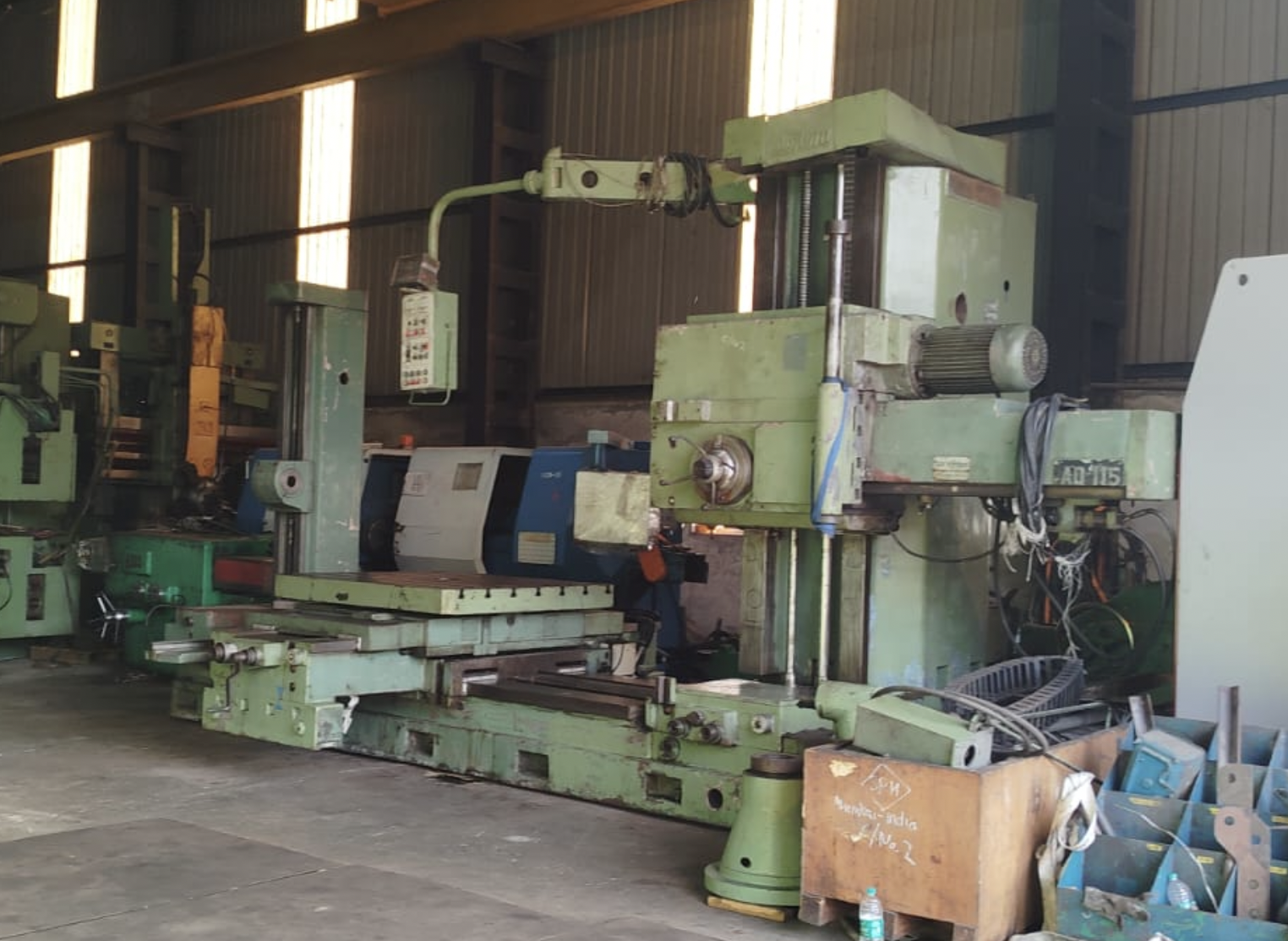 Used Defum AD115 H Boring Machine Spindle : 115mm Cross : 1800mm Height : 1500mm With Tailstock