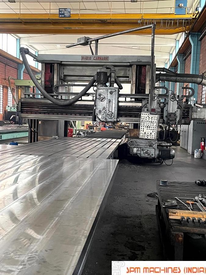 Used Mario Carnaghi Big Plano Miller Table : 12000 x 2200mm, Between Column : 2600mm With 5 Heads