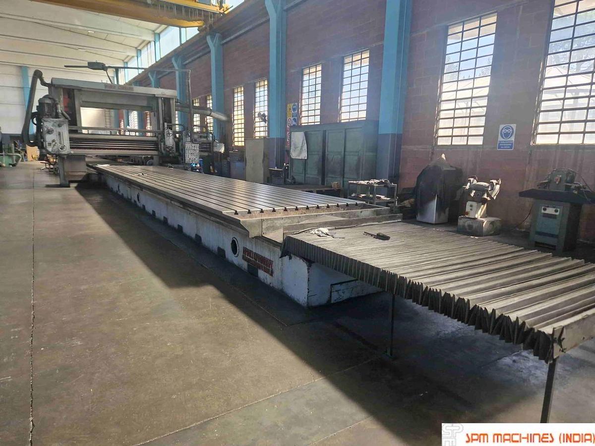 Used Mario Carnaghi Big Plano Miller Table : 12000 x 2200mm, Between Column : 2600mm With 5 Heads