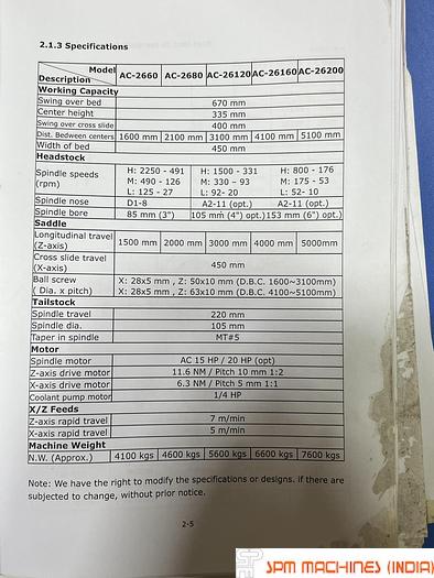 Used Mascut AC26160 CNC Turning