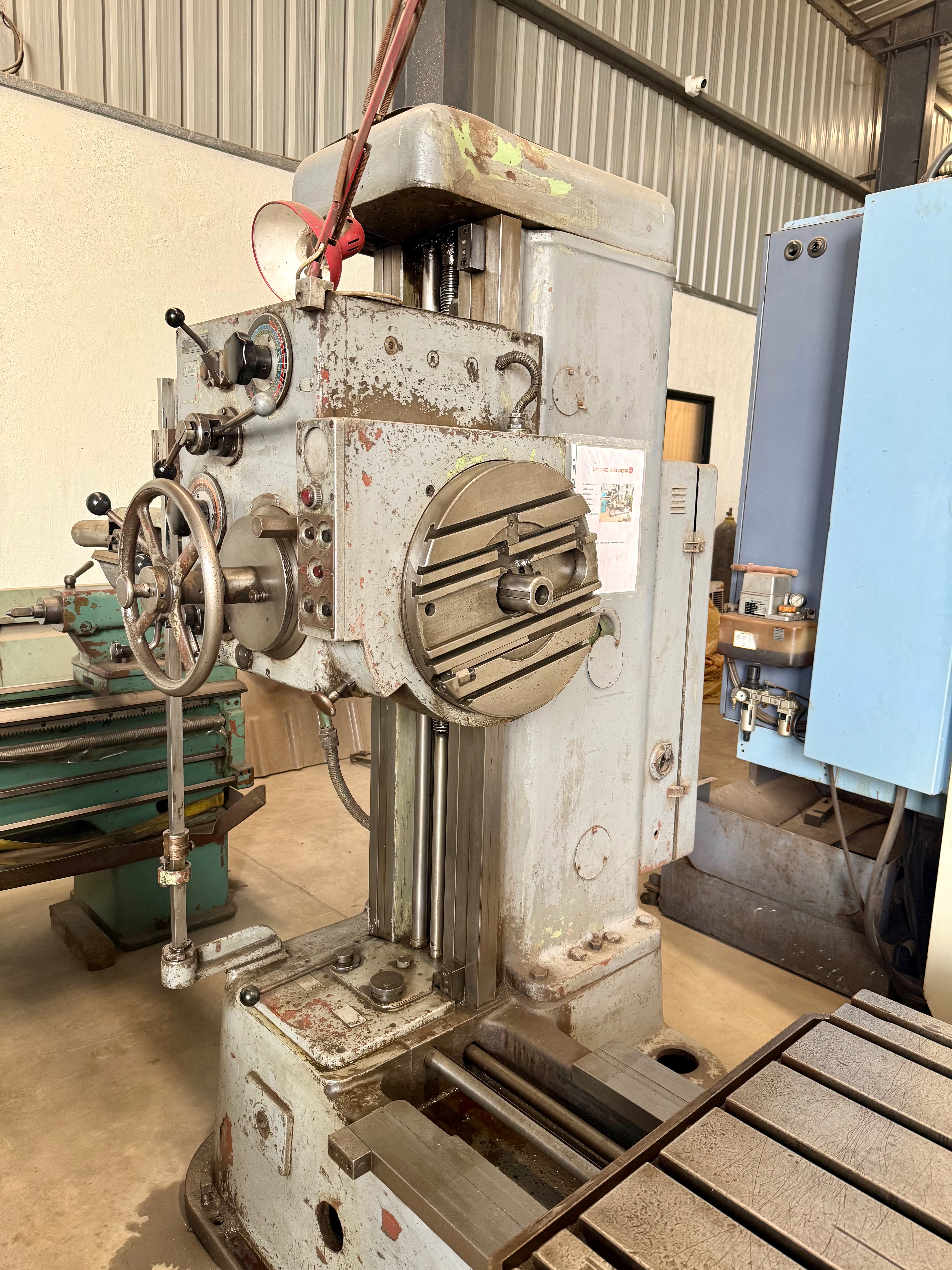 Used TOS H63A H Boring Machine Spindle : 63mm With Facing Chuck, tailstock