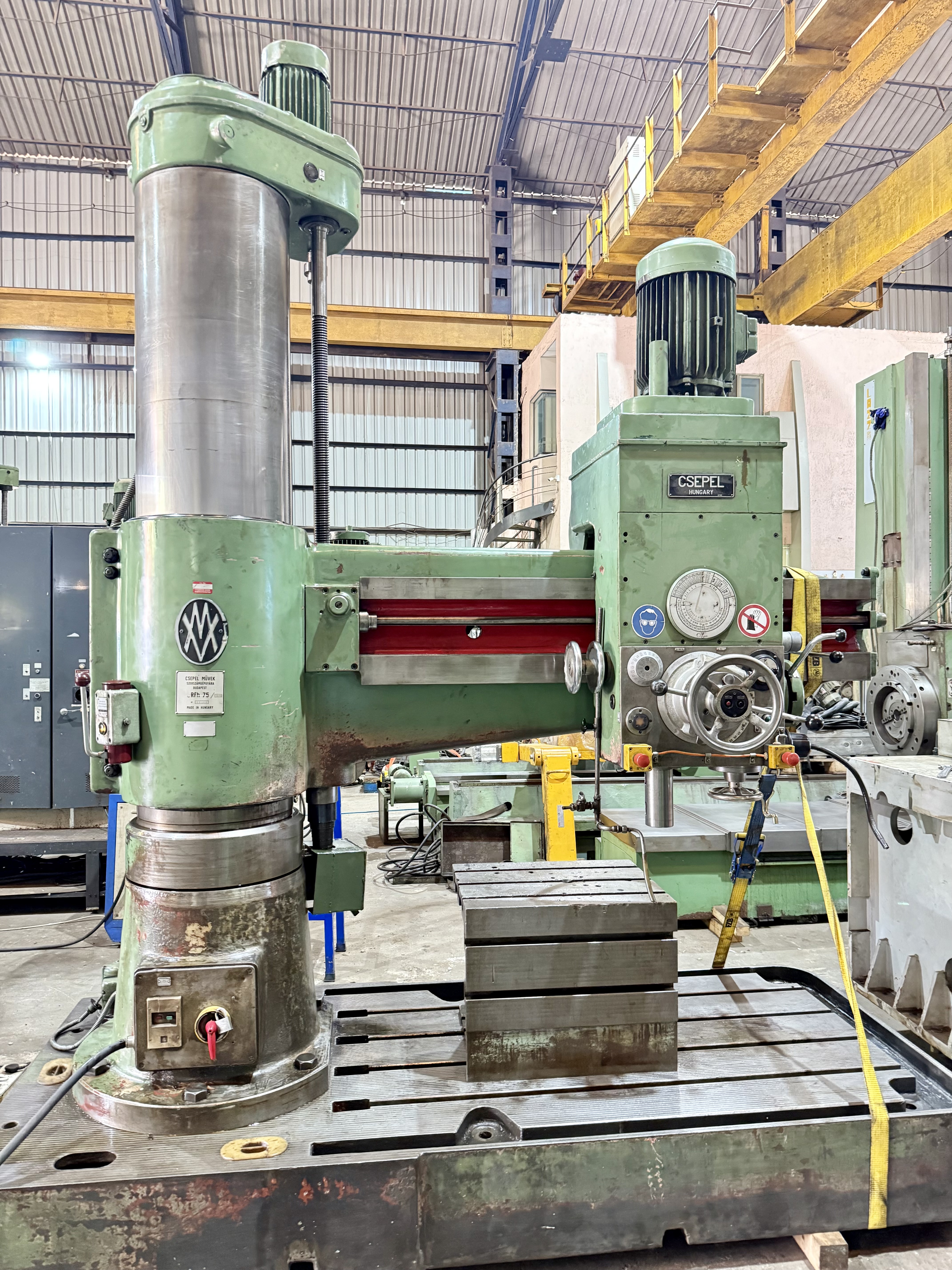 Used Csepel RFH 75 x 1500mm Radial Drill Machine (Diameter : 75mm x 1500mm Arm Length)