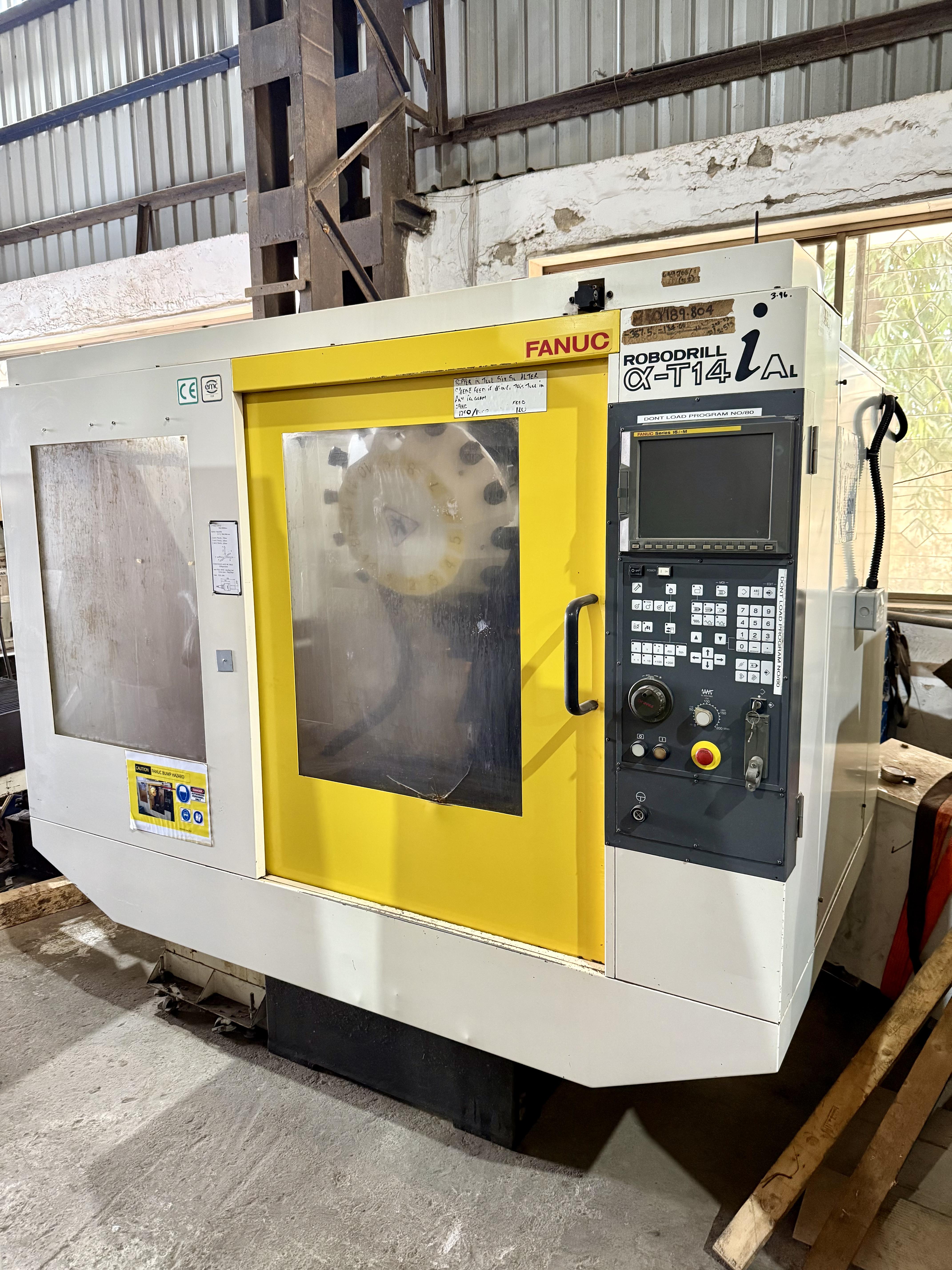 Used FANUC α-T14iAL Drill Tap Center Table : 850 x 390mm, Fanuc 16iM Controller