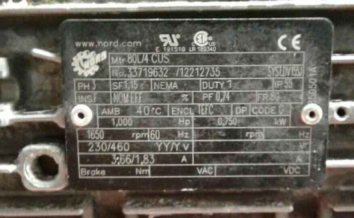 Used 80L/4CUS Inverter Duty Motor
