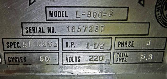 Used USED Hobart® 80-Quart Mixer, Model #L-800-G