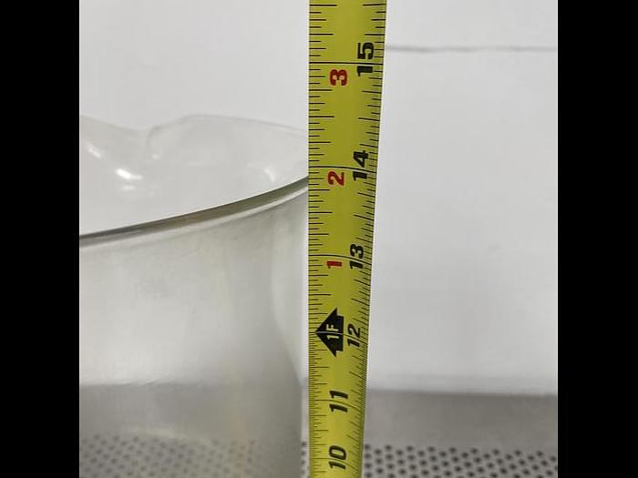 Used Duran Heavy Wall Large Capacity 9 1/2" OD Glass Beaker w/ Spout