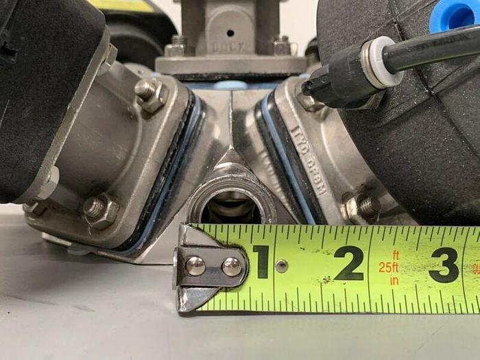 Used 5 ITT Sherotec Stainless Steel Diaphragm Valves w/ Position Monitors