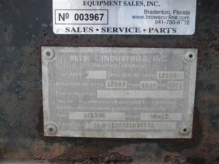 Used 2002 Belshe 18' Equipment Trailer