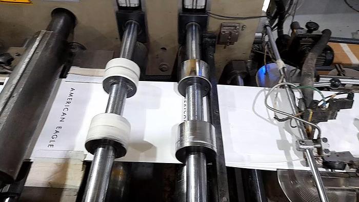 Used (visible in production) 2002 CURIONI SUN MASTER 540 - Paper bag making machine with twisted handles unit