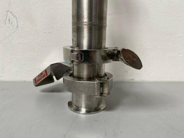 Used Stainless Steel Column w/ 2" Santrix 96 PSIG Rupture Disc & Pressure Gauge