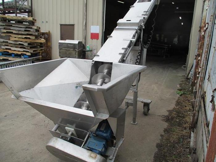 Used Custom Stainless Equipment Screw Conveyor; Md#CSC1210-F
