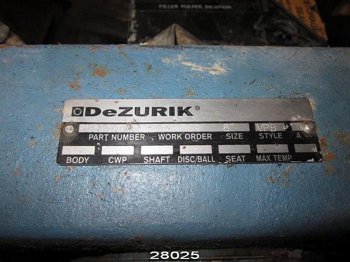 Used Dezurik-Vpb-8" Dezurik Vball Val #28025