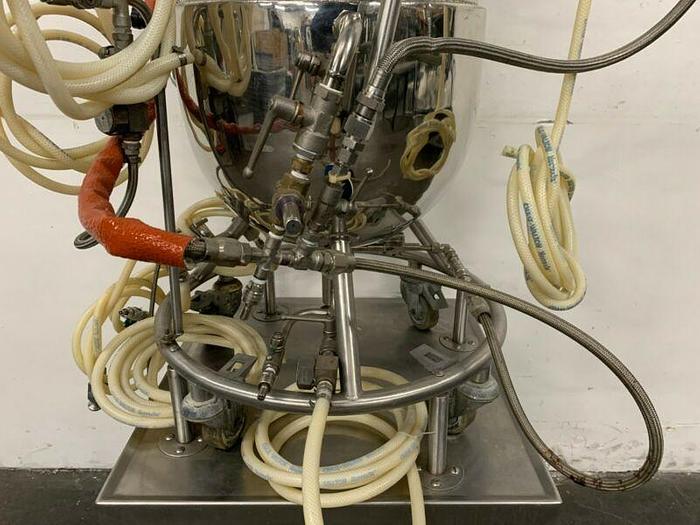 Used Biolafitte 63 Liter Stainless Steel Jacketed Bioreactor Max Work Pressure 2 Bar
