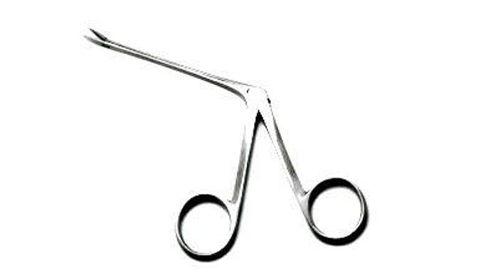 Used Forceps Dissecting Hartmann Crocodile Serrated Jaw 85mm Shaft