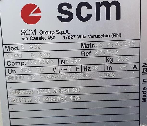 Used 2002 SCM GROUP S630 CE