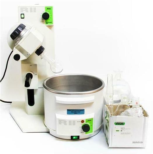 Used Buchi Rotovapor R-II w/ R-II-HB RII Bath & Glassware Tested Working 115V (5641)c