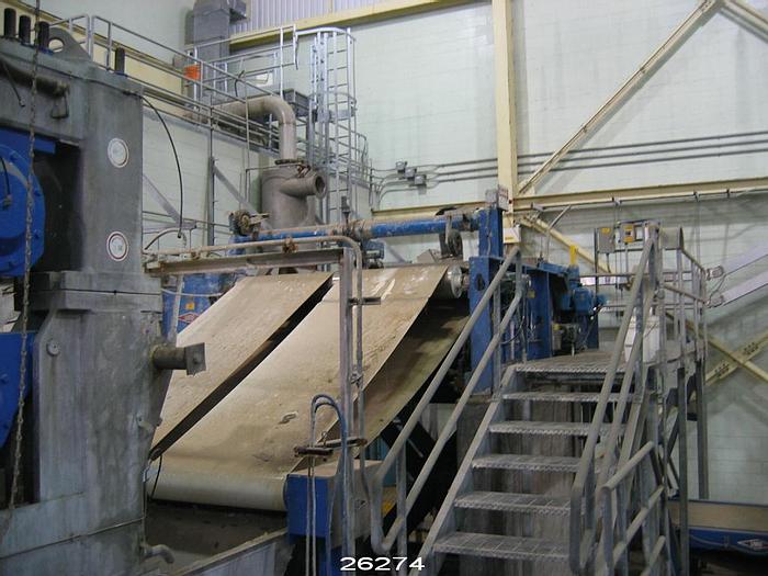 Used Andritz DWPED-2025HP Wet Lap Press,  2-Meter Wide, With Lamb Gray/Andritz Cutter Lay Boy With Andritz Vacuum Transfer Belt And Lamb Gray/Oval Bale Press And Bale Line With Scale #26274