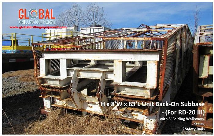 Used 7008 - 5'H x 8'W x 63'L Unit Back-On Subbase