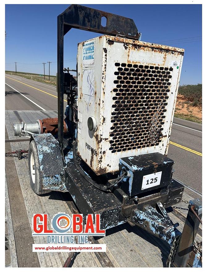 Used Item 7109 - 2002 Power Prime DV-150 Trash Pump Trailer