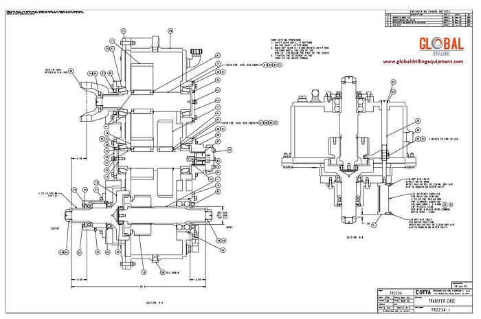 Used Item 0739 : Cotta TR2234-1 Transfer Case / Gear Reduction Box
