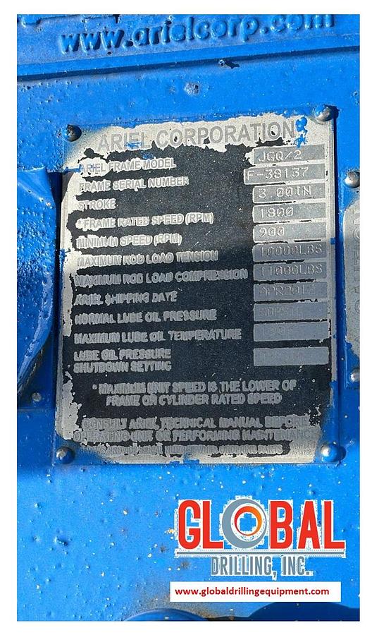 Used Item 0702 : 2009 Ariel JGQ/2 Single Stage Air Booster