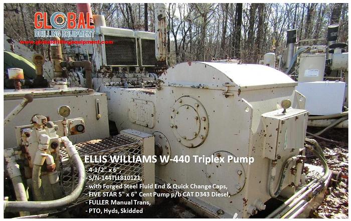 Used Item 10012 - ELLIS WILLIAMS W-440 Triplex Pump