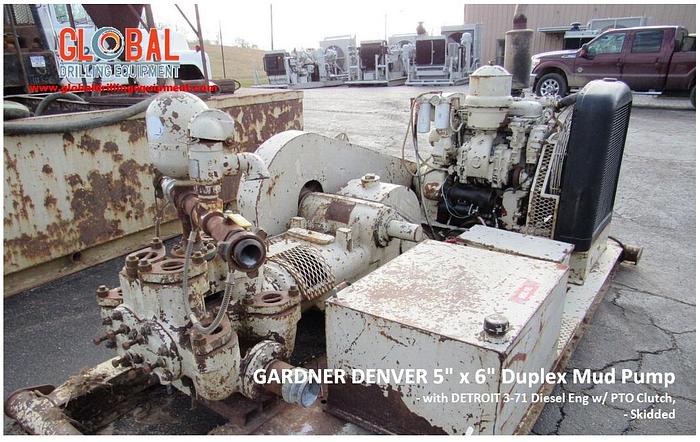 Used 10007 - GARDNER DENVER 5" x 6" Duplex Mud Pump