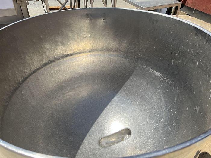Used Kettle, 100 Gallon, Stainless Steel, Jacketed, Groen, Model FT-100 #S744624