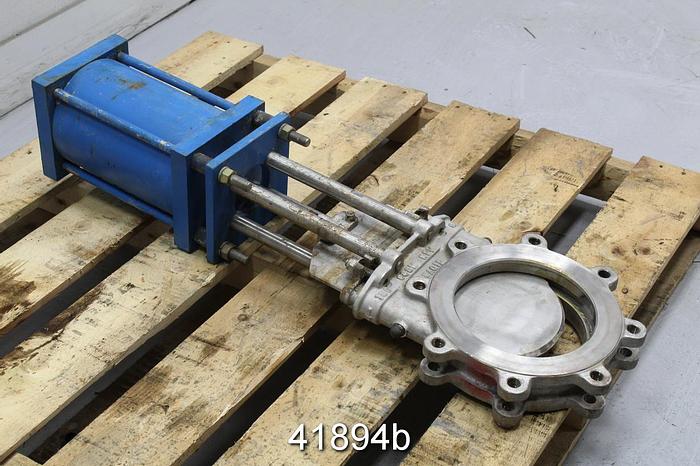 Used North Port Valve 8" Air Operated Knife Gate Valve #41894
