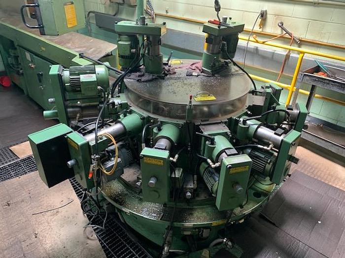 Used Hydromat HW25-12 Rotary Transfer Machine with 12′ Bar Loader