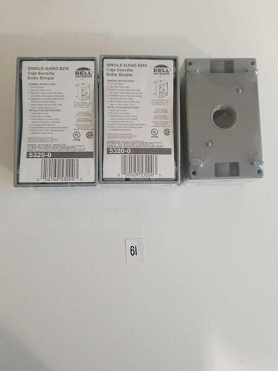 *QTY OF 3* BELL 5320-0 Weatherproof Box,1Gang,3Inl