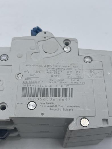 Used Allen-Bradley 1489-M3C050 Ser D 