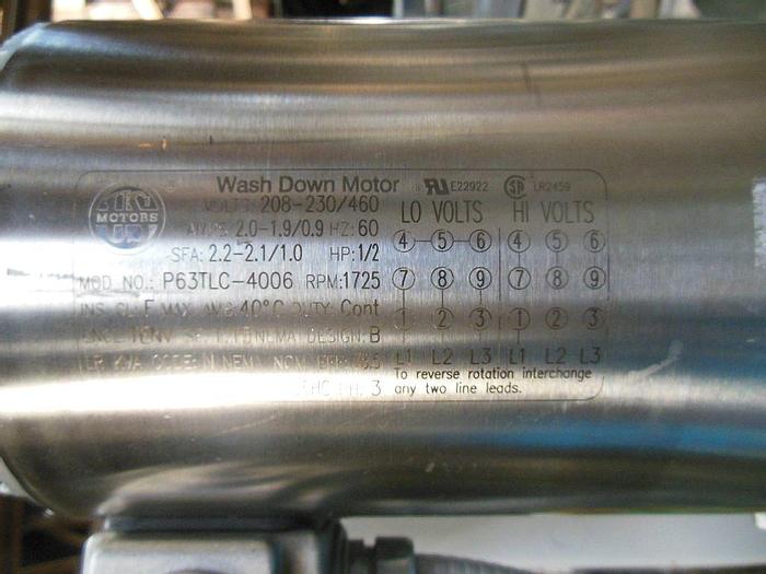 Used Conveyor, Belt, 12" X 7', S/St, Cleated, Sanitary, 115 Vac #S742671