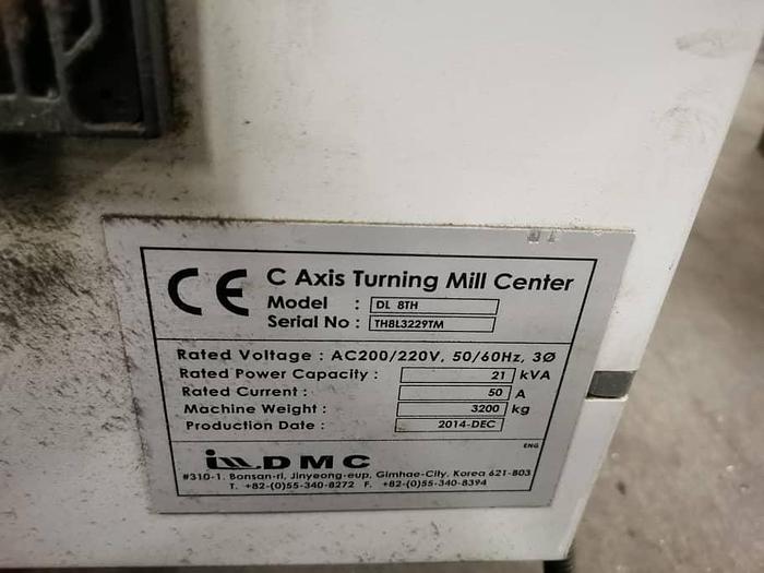 Used DMC Model DL 8TH Year 2014 Cnc Lathe 