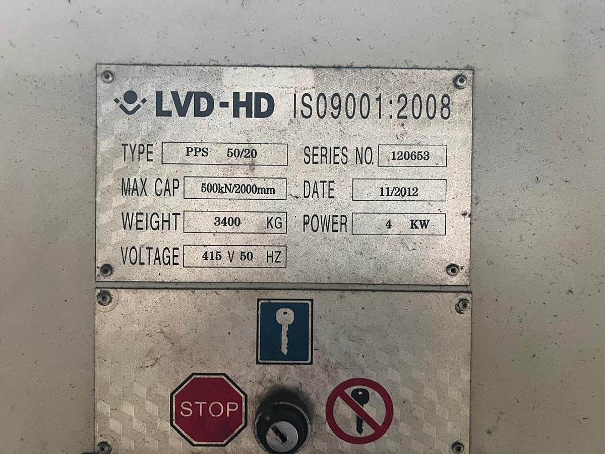 Used LVD-HD PPS 50/20 Press Brake Year 2012