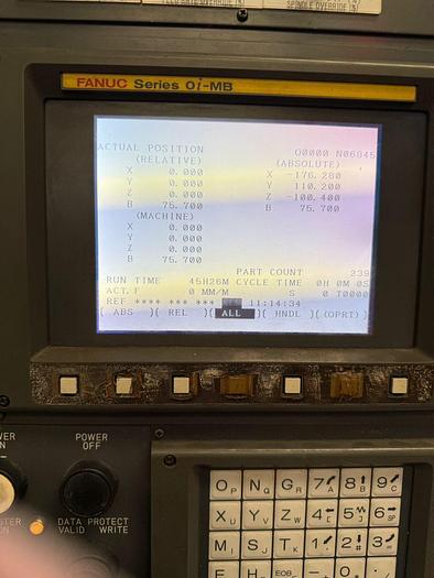 Used Year 2011 Enshu EV360 with 4th axis CNC Vertical Machining Center