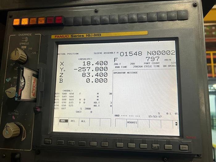 Used Toyoda FH80S Horizontal Machining Center